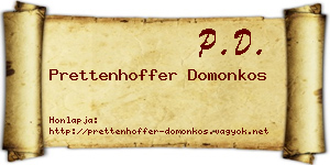 Prettenhoffer Domonkos névjegykártya